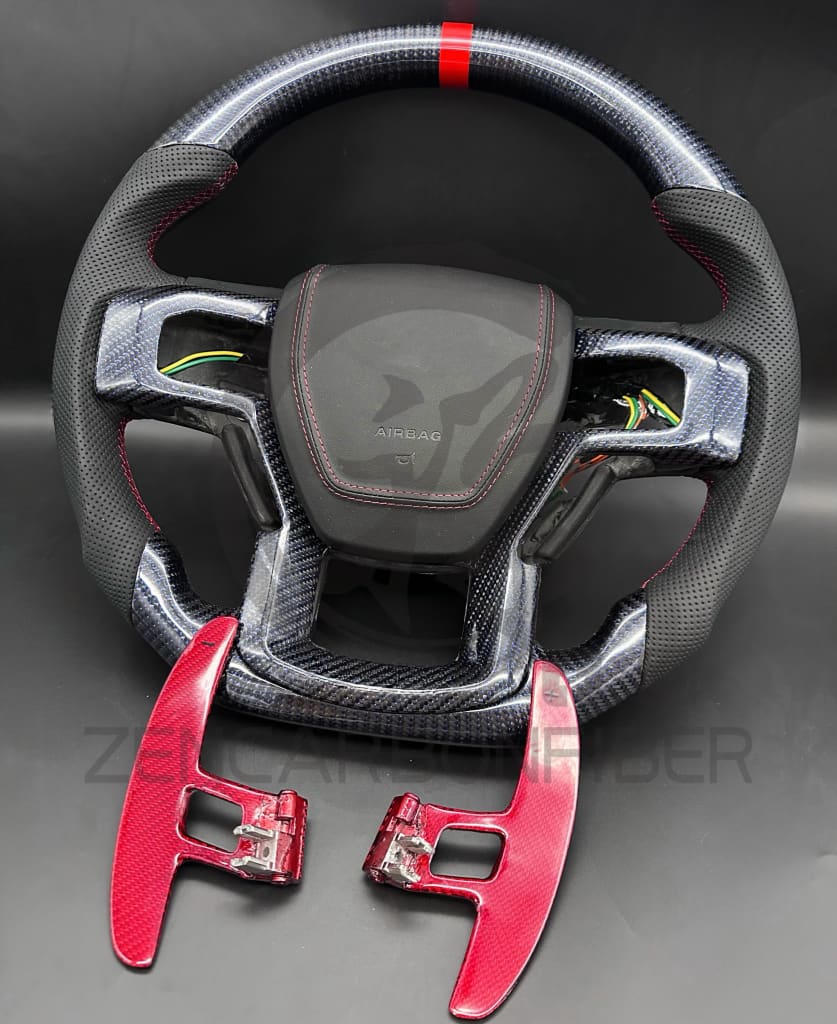 2017-2020 Ford F150 Raptor Carbon Fiber Steering Wheel - Steering Wheels