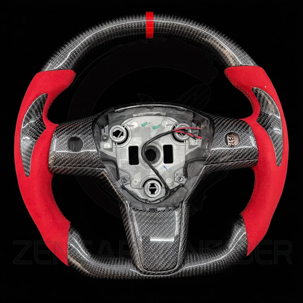 2017-2023 Tesla Model 3/Y Carbon Fiber Steering Wheel - Steering Wheels