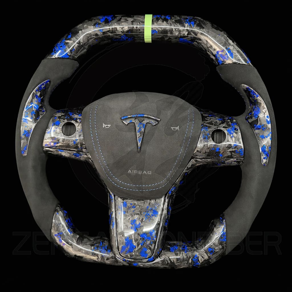 2017-2023 Tesla Model 3/Y Carbon Fiber Steering Wheel - Steering Wheels