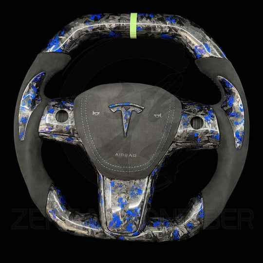 2017-2023 Tesla Model 3/Y Carbon Fiber Steering Wheel - Steering Wheels