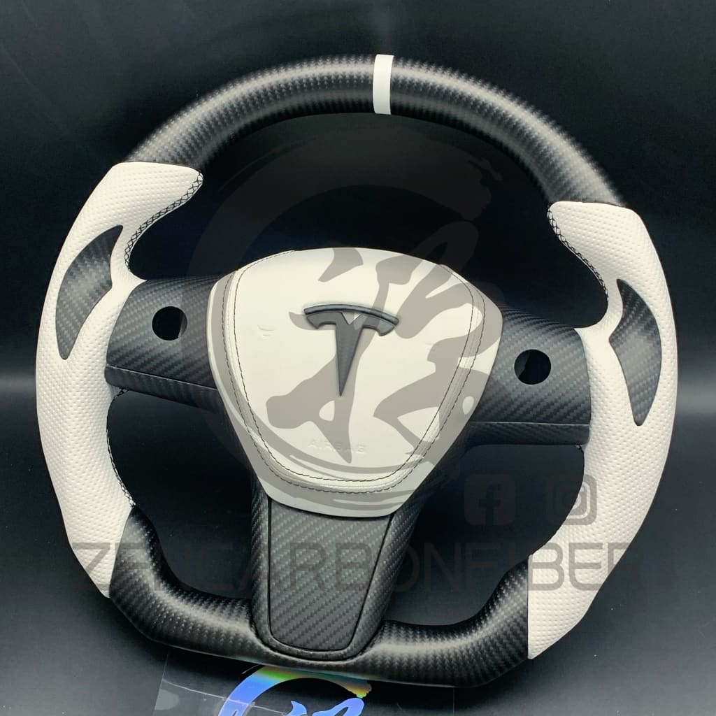2017-2023 Tesla Model 3/Y Carbon Fiber Steering Wheel Steering Wheels