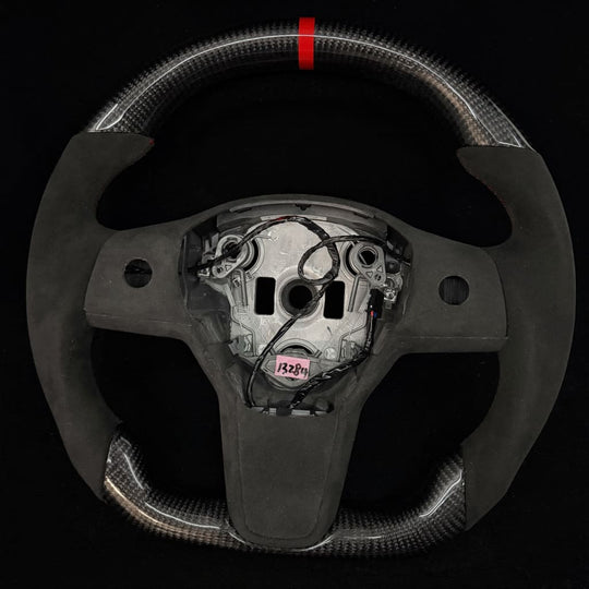 2017-2023 Tesla Model 3/Y Carbon Fiber Steering Wheel - Steering Wheels