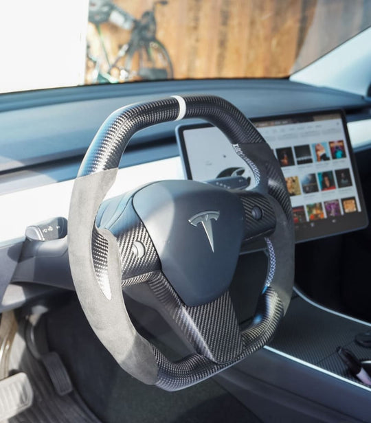 2017-2023 Tesla Model 3/Y Carbon Fiber Steering Wheel Steering Wheel