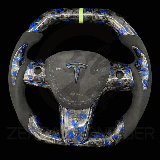 2017-2023 Tesla Model 3/Y Carbon Fiber Steering Wheel - Steering Wheels