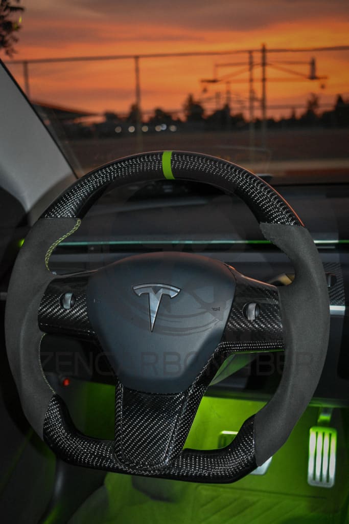 Tesla Model 3/Y Carbon Fiber Steering Wheel