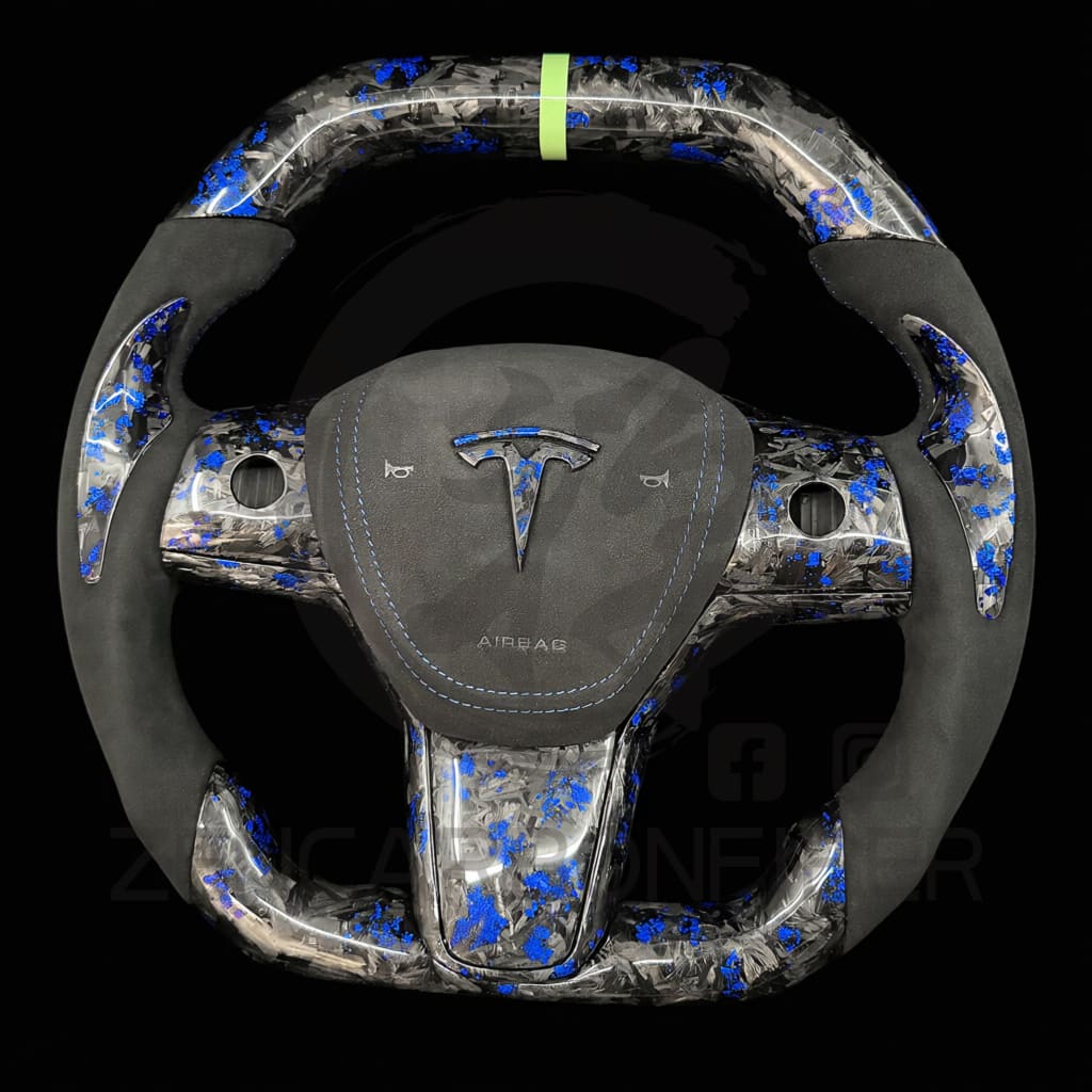2017-2023 Tesla Model 3/Y Carbon Fiber Steering Wheel - Steering Wheels
