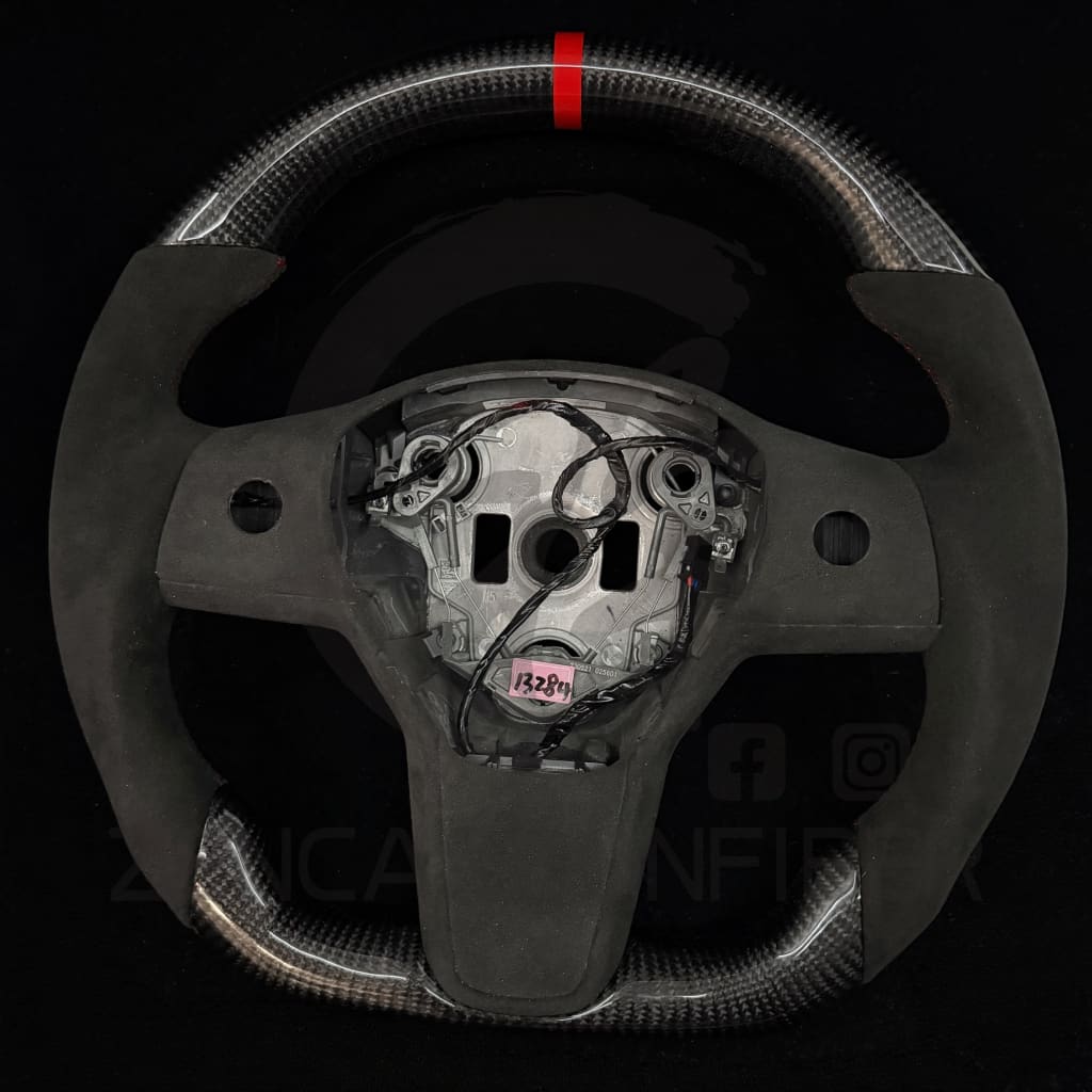 2017-2023 Tesla Model 3/Y Carbon Fiber Steering Wheel - Steering Wheels