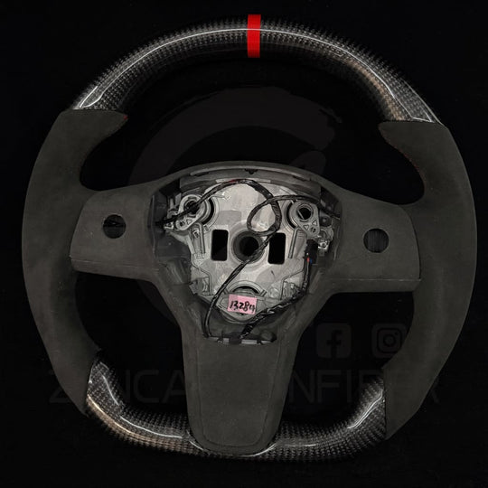 2017-2023 Tesla Model 3/Y Carbon Fiber Steering Wheel - Steering Wheels