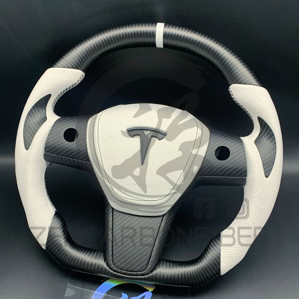 2017-2023 Tesla Model 3/Y Carbon Fiber Steering Wheel Steering Wheels