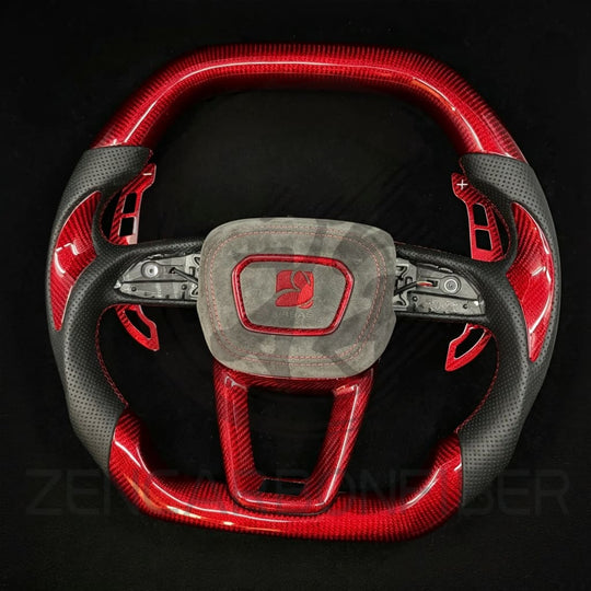 2019+ Audi Q7/Q8/SQ7/SQ8/RSQ8 Carbon Fiber Steering Wheel - Steering Wheels