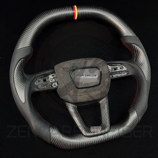 2019+ Audi Q7/Q8/SQ7/SQ8/RSQ8 Carbon Fiber Steering Wheel - Steering Wheels