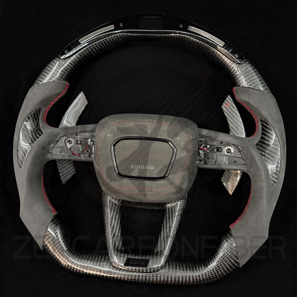 2019+ Audi Q7/Q8/SQ7/SQ8/RSQ8 Carbon Fiber Steering Wheel - Steering Wheels