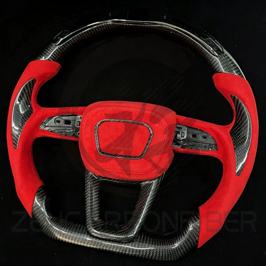 2019+ Audi Q7/Q8/SQ7/SQ8/RSQ8 Carbon Fiber Steering Wheel - Steering Wheels
