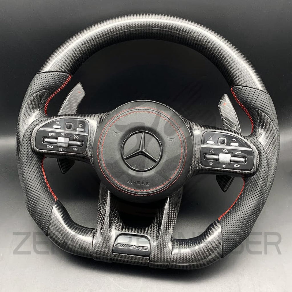 2019-2021 Mercedes Benz AMG Carbon Fiber Steering Wheel - Steering Wheels