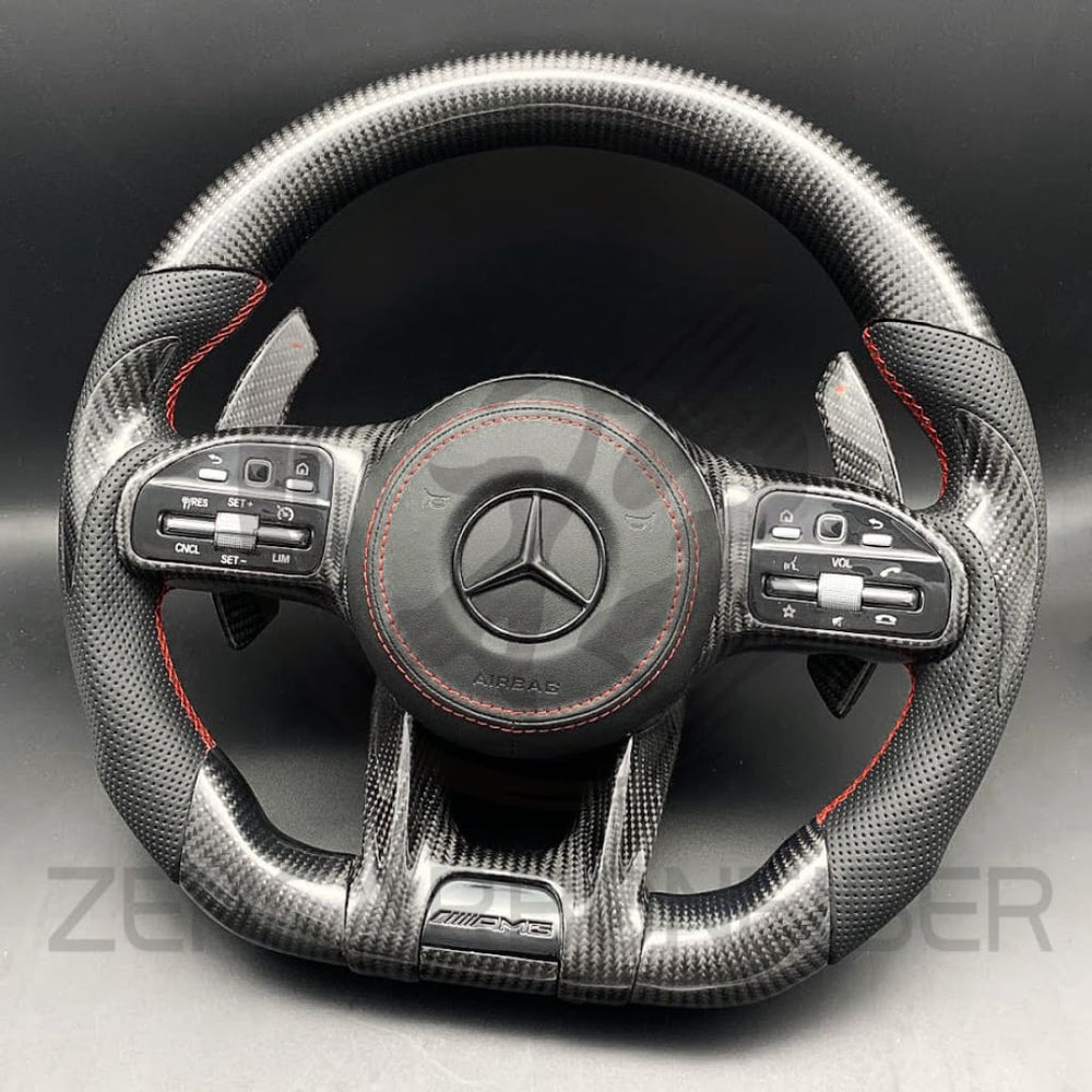2019-2021 Mercedes Benz AMG Carbon Fiber Steering Wheel - Steering Wheels
