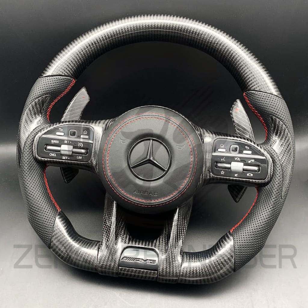 2019-2021 Mercedes Benz AMG Carbon Fiber Steering Wheel - Steering Wheels