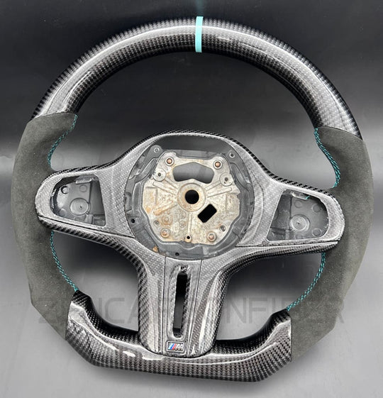 2019 + Bmw G20/G21/G22/G26 M-Sport Carbon Fiber Steering Wheel
