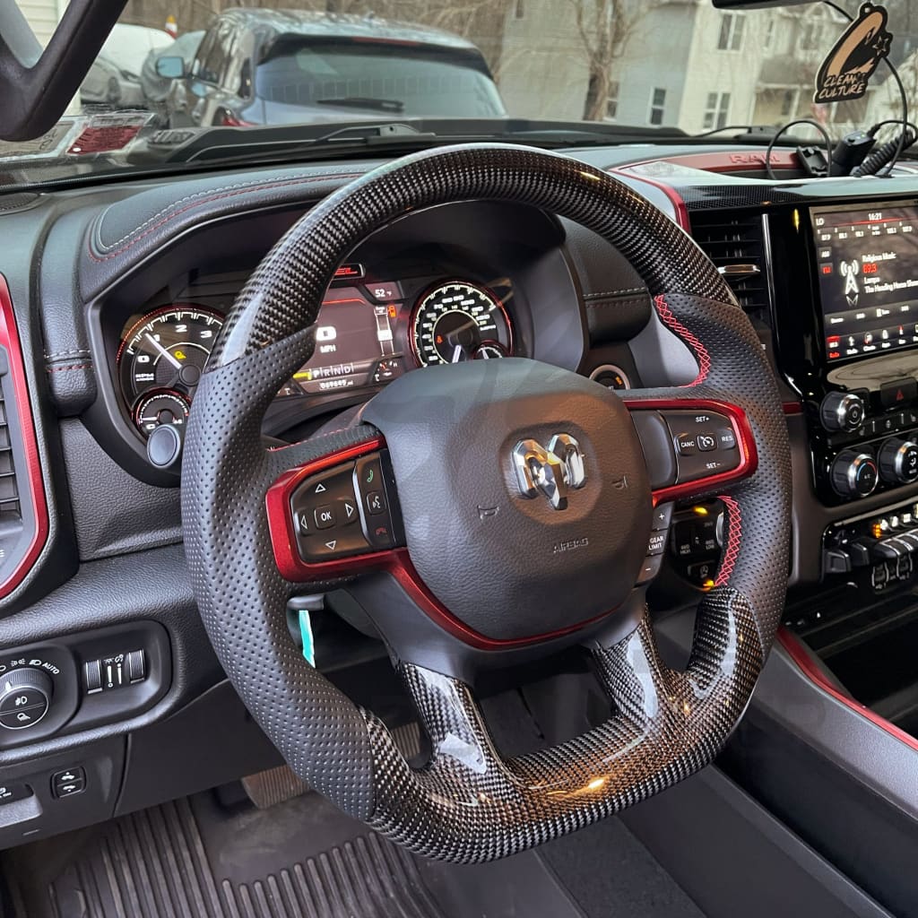 2019+ Dodge Ram 1500 Carbon Fiber Steering Wheel