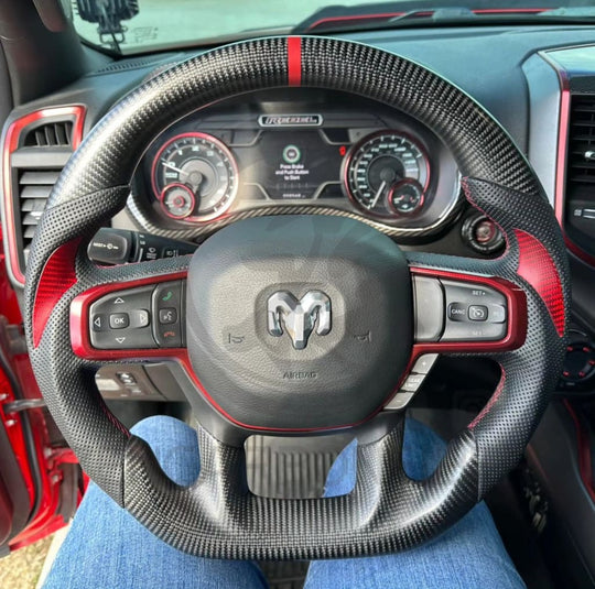 2019 + Dodge Ram 1500 Carbon Fiber Steering Wheel