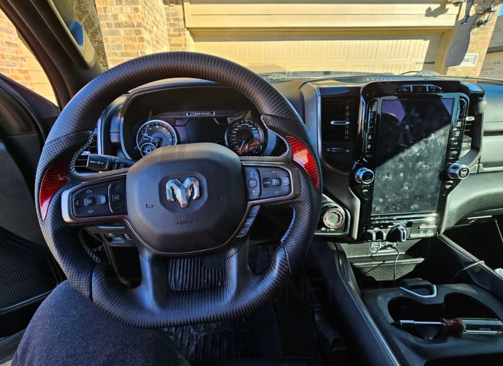 2019+ Dodge Ram 1500 Carbon Fiber Steering Wheel