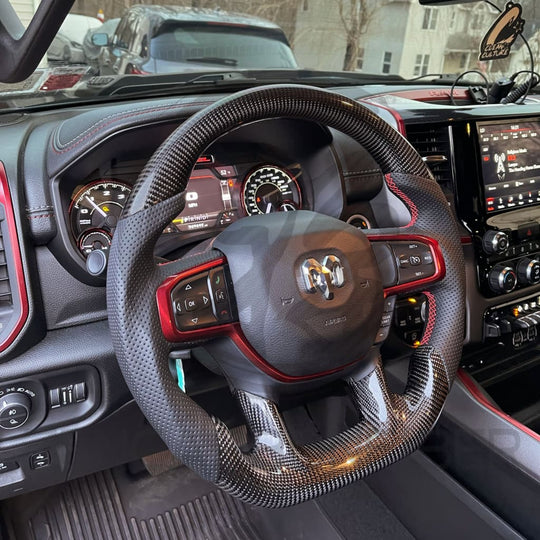 2019+ Dodge Ram 1500 Carbon Fiber Steering Wheel