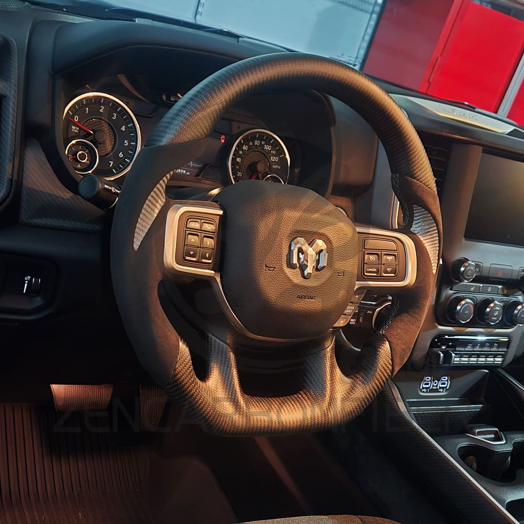 2019-2024 Dodge RAM Carbon Fiber Steering Wheel Steering Wheels
