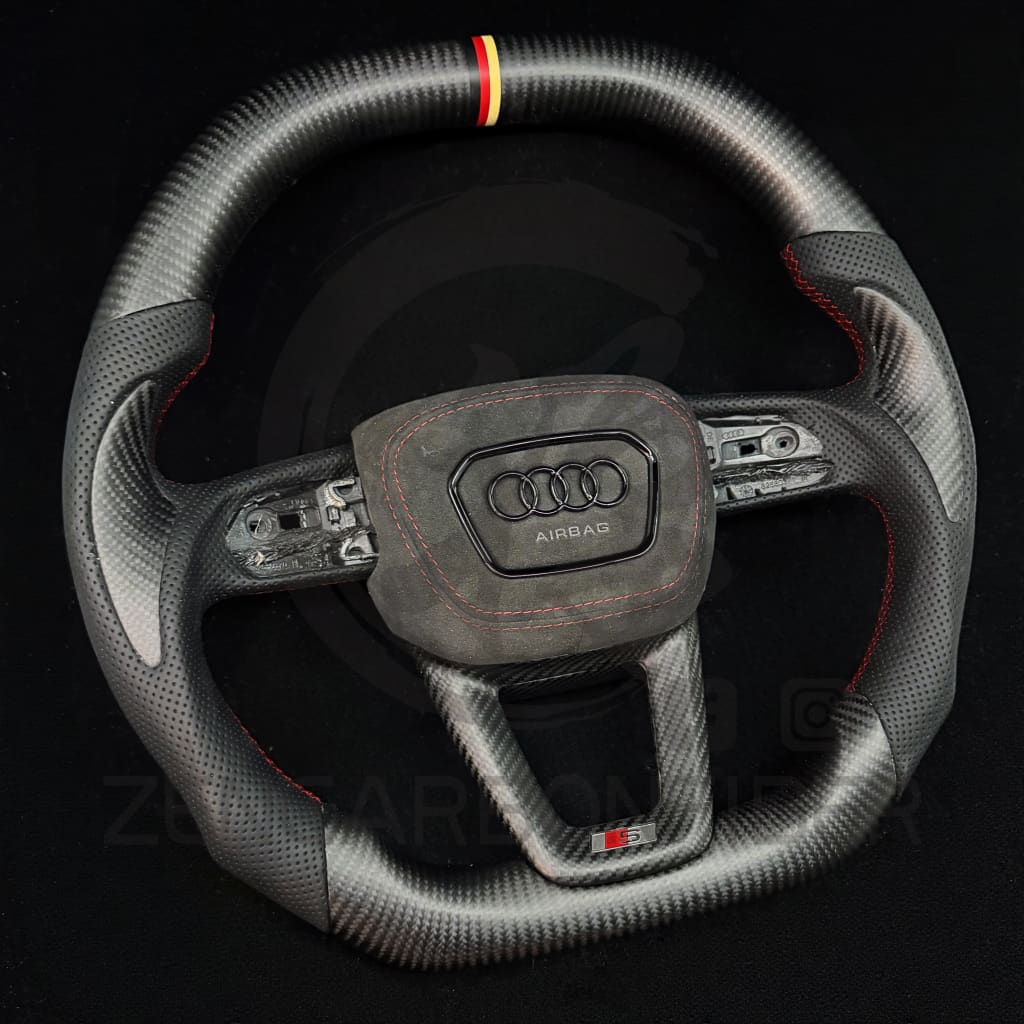 2019+ Audi Q7/Q8/SQ7/SQ8/RSQ8 Carbon Fiber Steering Wheel - Steering Wheels