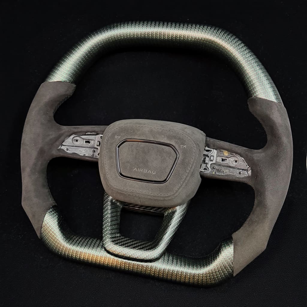 2019+ Audi Q7/Q8/SQ7/SQ8/RSQ8 Carbon Fiber Steering Wheel - Steering Wheels