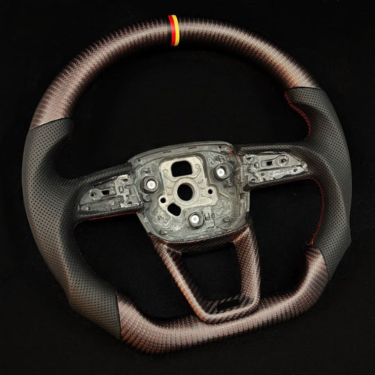 2019+ Audi Q7/Q8/SQ7/SQ8/RSQ8 Carbon Fiber Steering Wheel - Steering Wheels