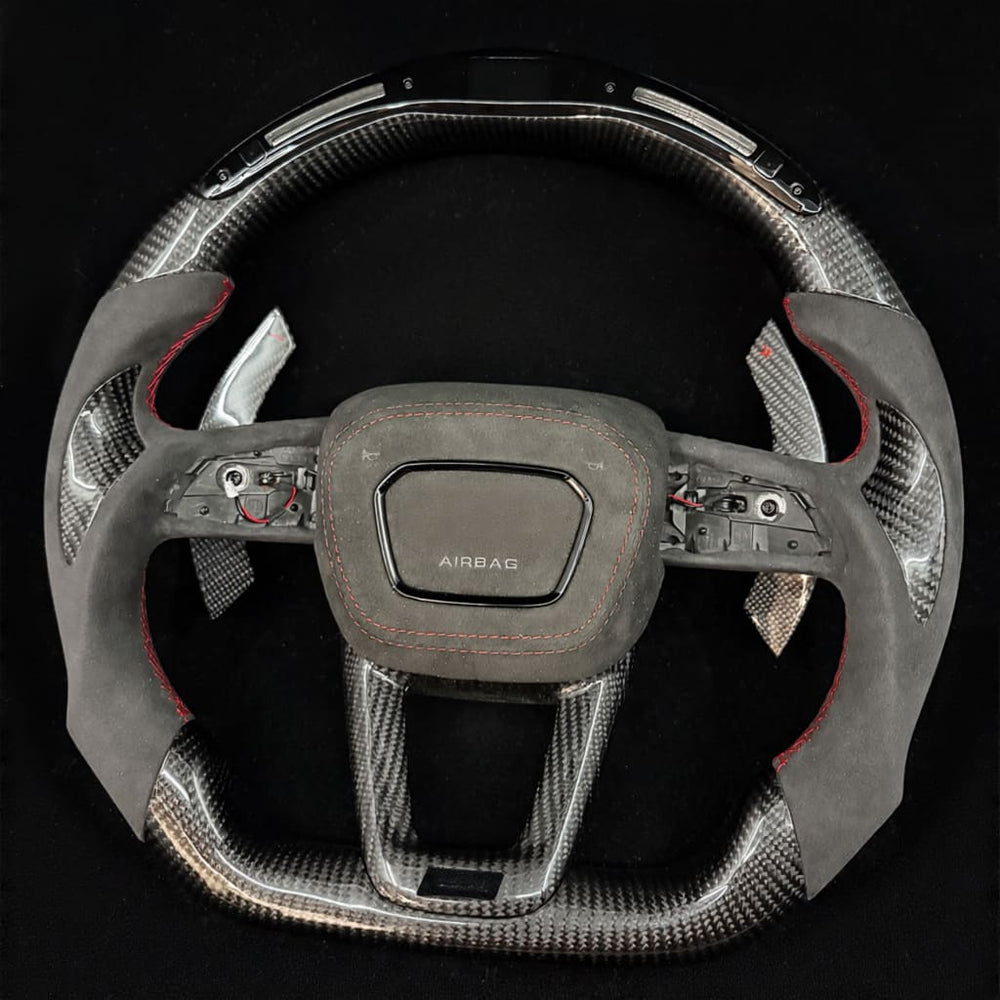 2019+ Audi Q7/Q8/SQ7/SQ8/RSQ8 Carbon Fiber Steering Wheel - Steering Wheels