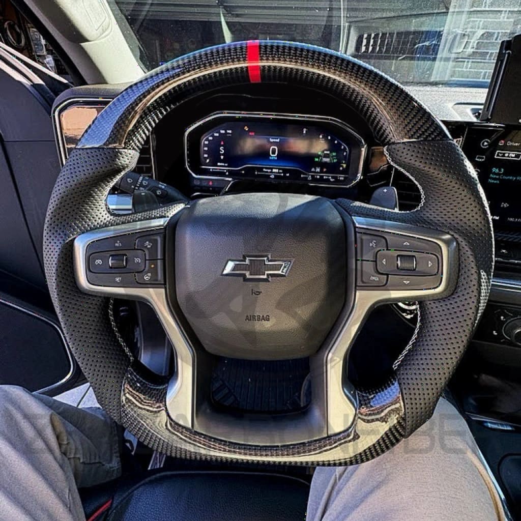 2019+ Chevrolet Silverado/GMC Sierra Carbon Fiber Steering Wheel Steering Wheels