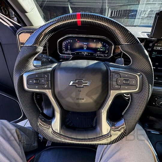 2019+ Chevrolet Silverado/GMC Sierra Carbon Fiber Steering Wheel Steering Wheels