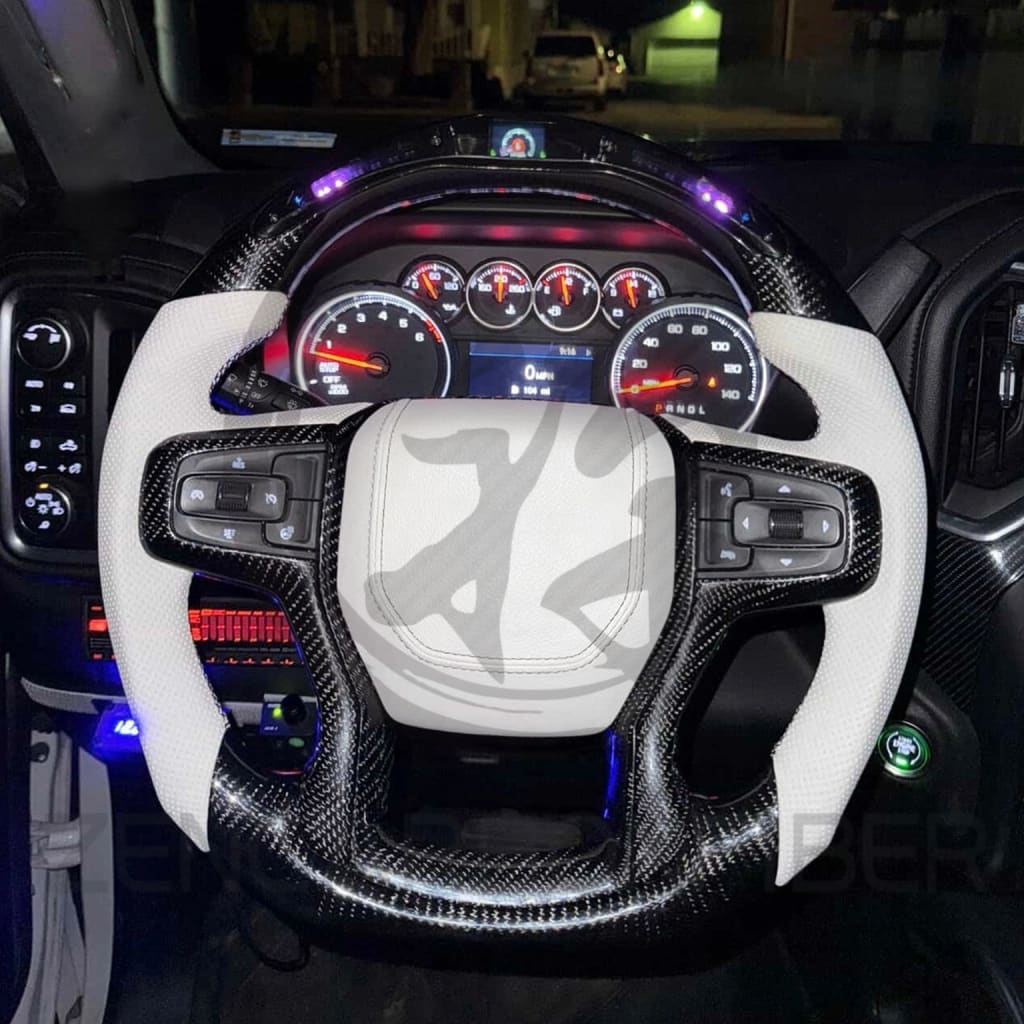 2019+ Chevrolet Silverado Carbon Fiber Steering Wheel - Steering Wheels