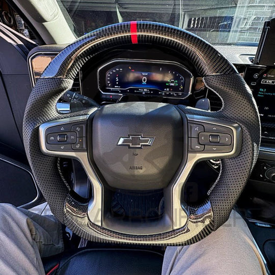 2019+ Chevrolet Silverado/GMC Sierra Carbon Fiber Steering Wheel Steering Wheels