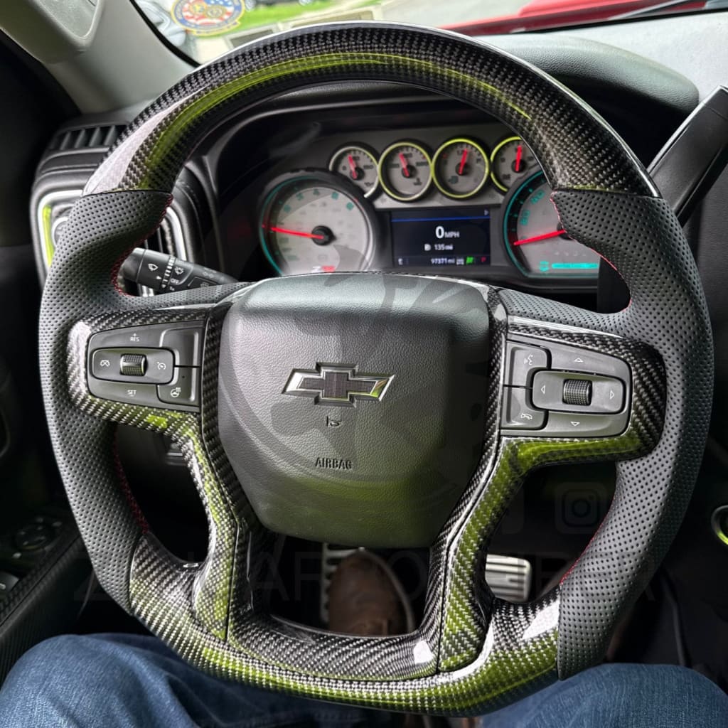 2019+ Chevrolet Silverado/GMC Sierra Carbon Fiber Steering Wheel Steering Wheels