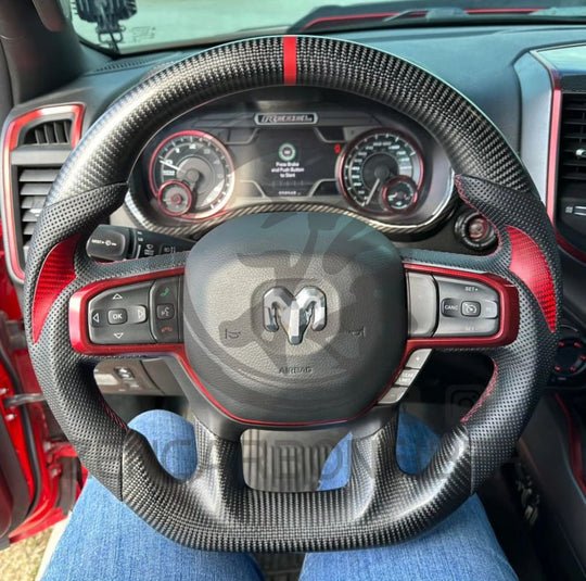 2019 + Dodge Ram 1500 Carbon Fiber Steering Wheel