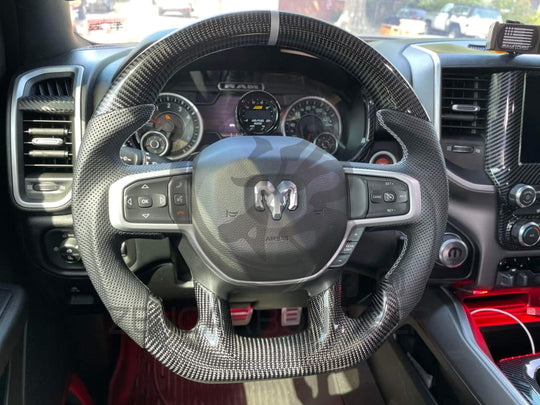 2019+ Dodge Ram 1500 Carbon Fiber Steering Wheel