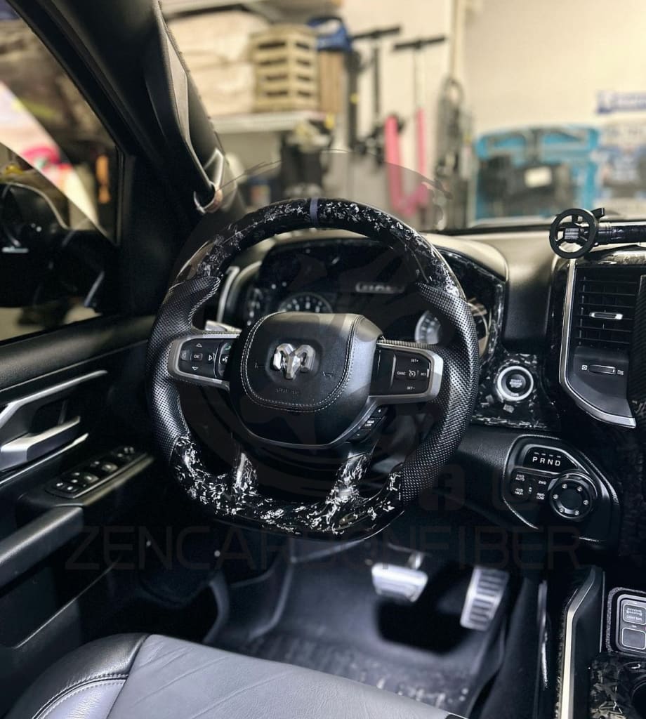 2019 + Dodge Ram 1500 Carbon Fiber Steering Wheel