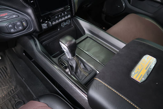 2019 + Dodge Ram 1500/Trx Carbon Fiber Center Console Cover