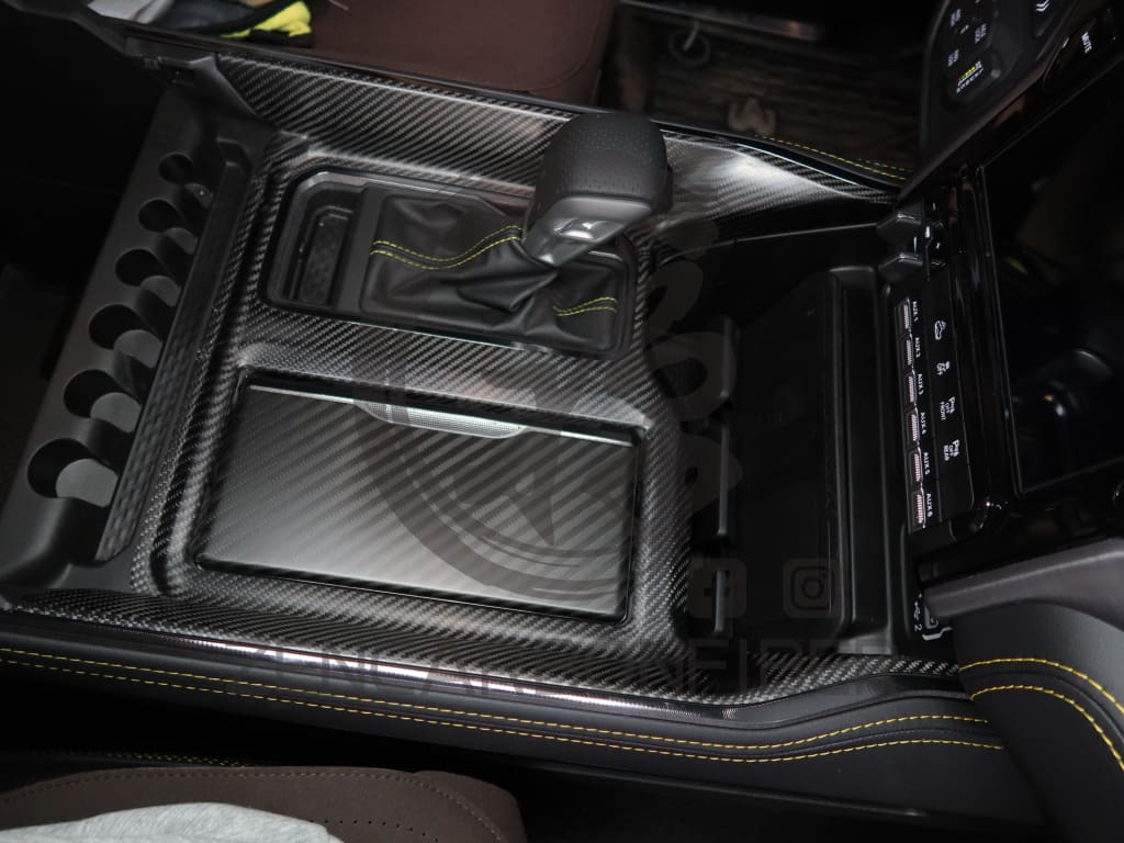 2019 + Dodge Ram 1500/Trx Carbon Fiber Center Console Cover