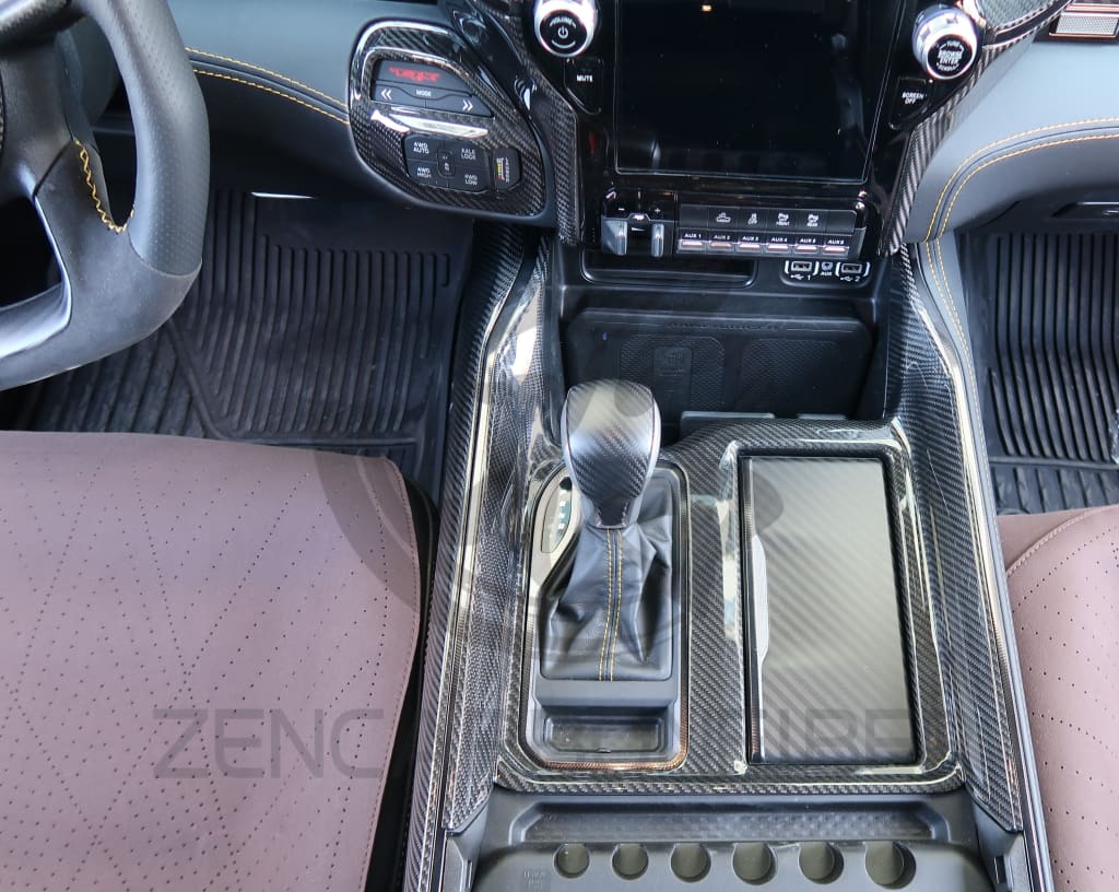 2019 + Dodge Ram 1500/Trx Carbon Fiber Center Console Cover
