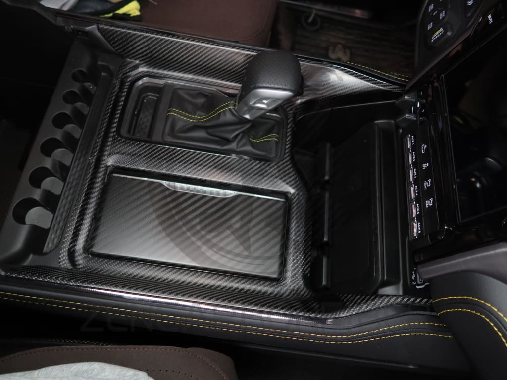 2019 + Dodge Ram 1500/Trx Carbon Fiber Center Console Cover