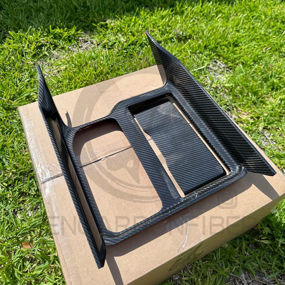 2019 + Dodge Ram 1500/Trx Carbon Fiber Center Console Cover Gloss