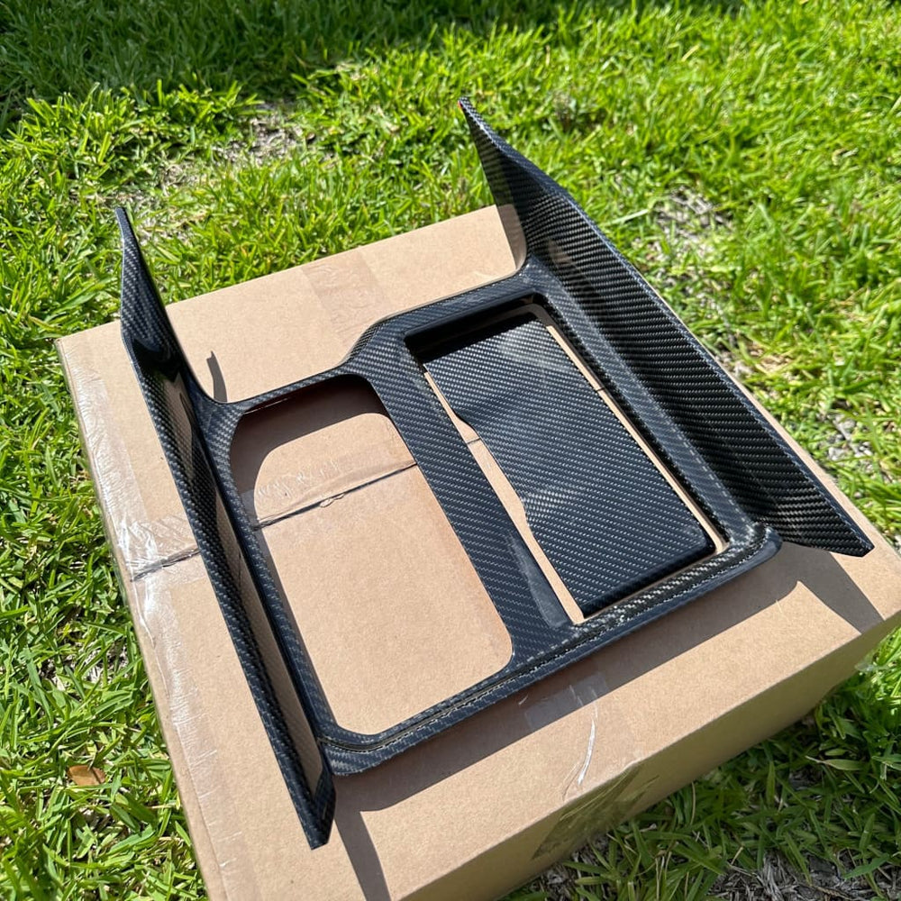 2019 + Dodge Ram 1500/Trx Carbon Fiber Center Console Cover Gloss