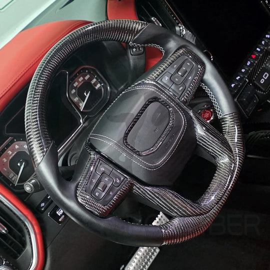 2019+ GMC Sierra Carbon Fiber Steering Wheel - Steering Wheels