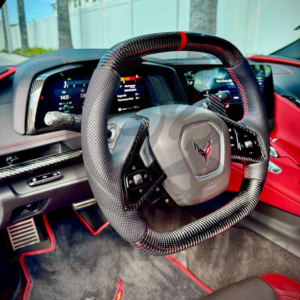 2020+ Chevrolet C8 Corvette Carbon Fiber Steering Wheel Steering Wheels