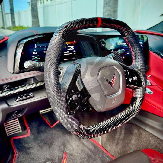 2020+ Chevrolet C8 Corvette Carbon Fiber Steering Wheel Steering Wheels