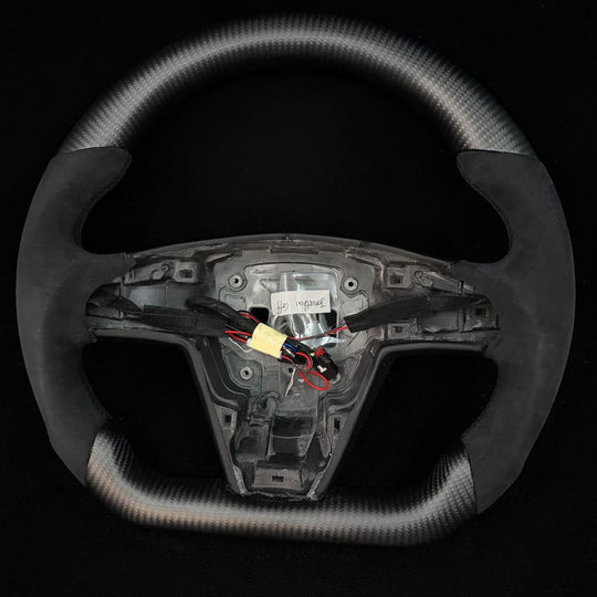 2021-2023 Tesla Model S/X Carbon Fiber Steering Wheel - Steering Wheels