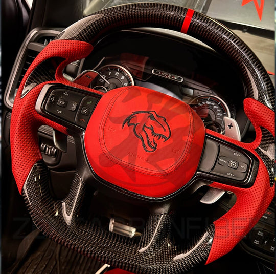 2021-2024 Dodge RAM TRX/GT Carbon Fiber Steering Wheel - Steering Wheels