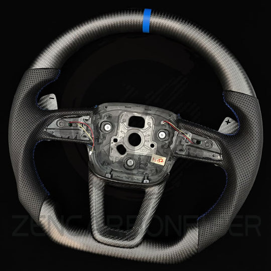 2021-2025 Audi B9.5/8Y A/S/RS 3/4/5 Carbon Fiber Steering Wheel - Steering Wheels